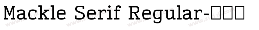 Mackle Serif Regular字体转换
